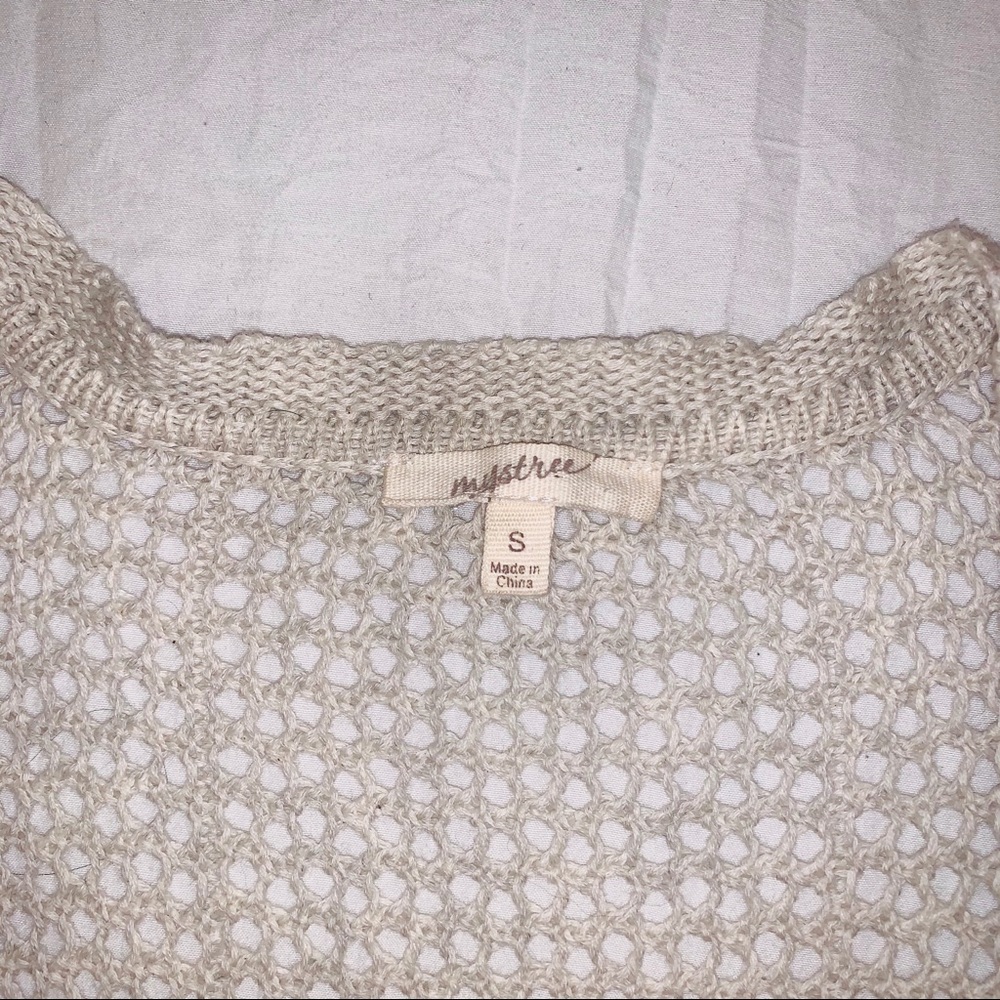 MYSTREE Crochet Knit Long Sleeve Cardigan - Picture 5 of 7